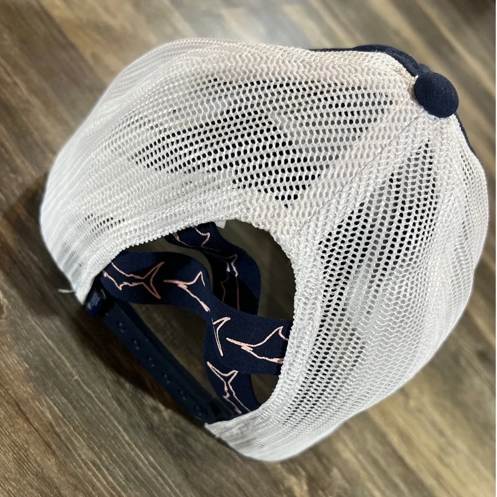 Columbia PFG Womens Trucker Hat Navy White Mesh Snapback Fishing‎ Outdoor Cap